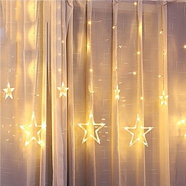 EGNMCR Bande Lumineuse, Lumières de Noël Guirlande d'Ampoules LED Étoile de Noël Décoration Rideau Lumineux Mariage Poteau Néon