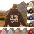 thumbnail image 2 of Sweats À Capuche Femme Fall Plus Size Oversized Hoodie Stylish Lettering Pullover Sweatshirt Stretchy Casual Tops Womens Sweaters Beige S, 2 of 7