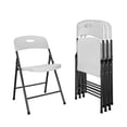 thumbnail image 1 of COSCO Solid Resin Plastic Folding Chair, Indoor/Outdoor, Double Braced, White, 4-Pack, 1 of 8