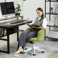 thumbnail image 2 of Vinsetto Fluffy Office Chair with Adjustable Height, Armless, Light Green, 2 of 10