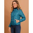thumbnail image 4 of INSPIRE CHIC Women's Hooded Packable Thickened Zip Down Short Puffer Coat, 4 of 6