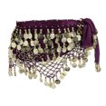 thumbnail image 2 of ziyahi Belly Dance Waist Chain Dark Purple, 2 of 9