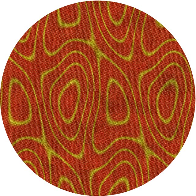 Ahgly Company Tapis d'Intérieur Ronds Transitionnels Lavables à la Machine Orange Rouge Orange, 5 Pieds Rond