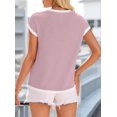 thumbnail image 4 of T-shirts à Manches Courtes pour Femmes Rose m, 4 of 7