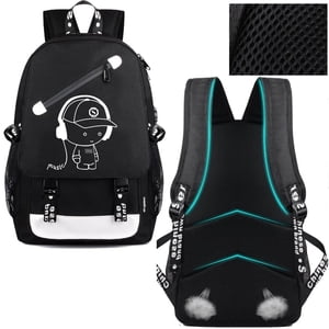 USB sac à dos scolaire sac scolaire sac de sport sac à sac de loisirs sac à main avec le verrou pour les filles