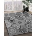 thumbnail image 3 of Ahgly Company Tapis d'Intérieur Lavable à la Machine, Carré, Transitionnel, Gris Gray, Tapis de Zone, 8 Pieds Carré, 3 of 7