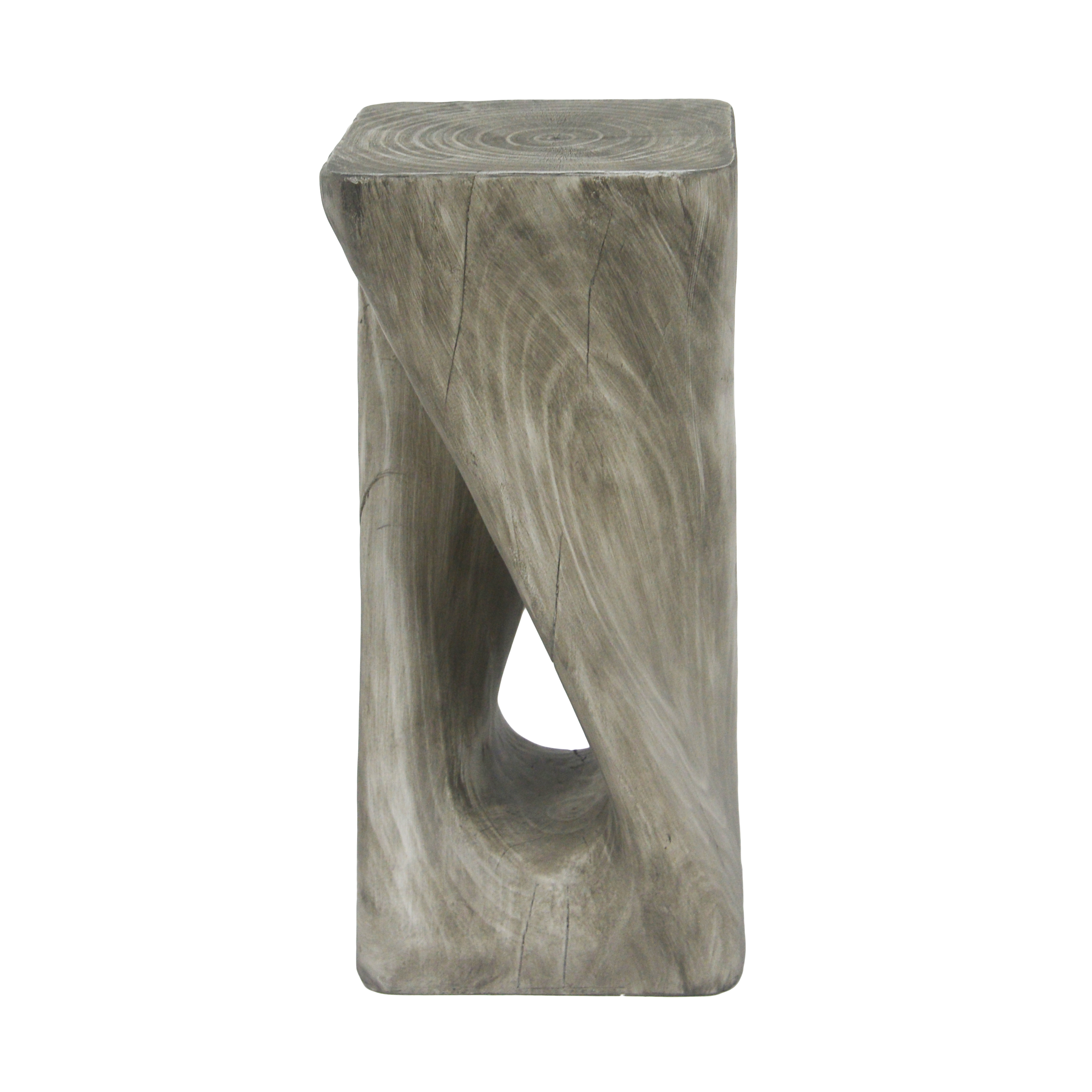 Table d'appoint Noble House grise MGO, texture bois, 68 cm de hauteur, grise