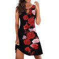 thumbnail image 1 of EQWLJWE Robes d'Été pour Femmes Femmes Robe de Plage Décontractée Ample d'Été à Imprimé Floral Robe Débardeur Ajourée Robe de Plage Sans Manches Robes Robes pour Femmes Grande Taille, 1 of 6