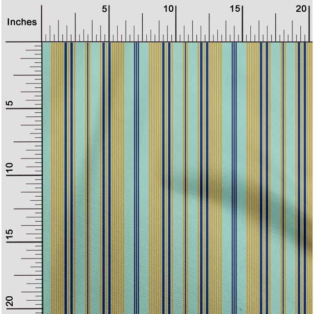 oneOone Cotton Poplin Fabric Multicolor Stripe Printed Craft Fabric BTY 56 Inch Wide