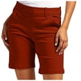 thumbnail image 1 of jovati Shorts Grande Taille pour Femmes Shorts en Sergé Extensible pour Femmes Grande Taille Taille Fine à Enfiler Coupe Régulière Shorts de Randonnée Été Décontractés avec Poches Shorts Grande Taille pour Femmes Shorts pour Femmes Grande Taille, 1 of 10