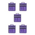 thumbnail image 1 of Baohd Portable Foldable Garden Kneeler Tool Bag For Outdoor Work Work Portable Storage Bags Stool Pouch Purple 5Set, 1 of 6