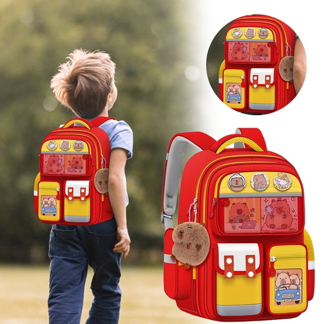 **Large Capacity Cute Capybara Backpack For Junior High Students Durable And Easy To Clean Ergonomic Design For Back ** Stationery Organizer Rhinestones for Crafts Stationery Cards And Envelopes Set