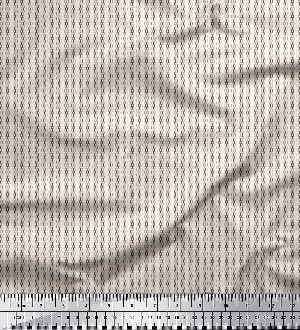 Soimoi Cotton Voile Fabric Geometric Small Print Sewing Fabric Yard 42 Inch Wide