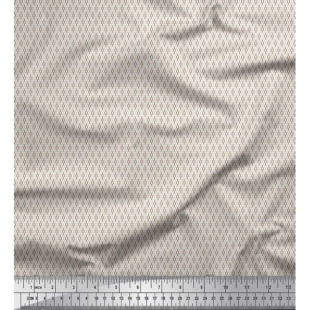 Soimoi Modal Satin Fabric Geometric Small Printed Craft Fabric by The Yard 42 Inch Wide