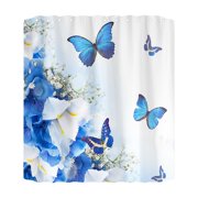 71x71IN Extra Long Shower Curtain Length Liner with 12 Hooks Fabric Heavy Cloth Shower Curtains Premium Flexible Sturdy Shower Curtain Premium PEVA Non-Toxic for Bathroom, Home Decor Accessories