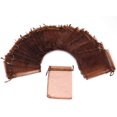 thumbnail image 2 of ORUYROP 100pcs Drawstring Organza Jewelry Candy Pouch Party Wedding Favor Gift Bags (3x4, Brown), 2 of 7