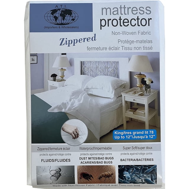 Zippered Mattress Protecor with Non-Woven Fabric (King(78X80+12))