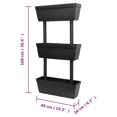 thumbnail image 4 of vidaXL Garden Planter 3 pcs 100 cm Anthracite, 4 of 4