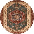 thumbnail image 1 of Ahgly Company Tapis d'Intérieur Rond Abstrait Safran Rouge Abstrait Zone, 8' Rond, 1 of 6