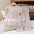 thumbnail image 3 of Zecgelong Kids Girls Soft Comfy Long Sleeve Solid Color Sleepwear Spring Summer Pajamas 2Pcs Set Girls Blouses Size 3-4 Years, 3 of 3