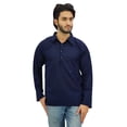 thumbnail image 1 of Atasi Kurta Bleu pour Homme Chemise à Col Rabattu Col Ethnique Indien Vêtements-TG, 1 of 7