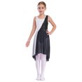 thumbnail image 1 of RUNQHUI Robe Sans Manches pour Filles, Costumes Modernes Contemporains de Danse Lyrique, Noir 8, 1 of 7
