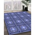 thumbnail image 3 of Ahgly Tapis Rectangulaire Lavable en Machine Intérieur Transitionnel Bleu, 8 Pieds x 12 Pieds, 3 of 7
