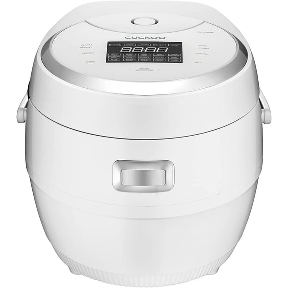 Cuiseur à riz 10 tasses avec plateau à vapeur Micom CUCKOO, 17 modes : Riz blanc, bouillie, soupe, céréales mélangées et plus, CR-1020F, Blanc