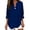 Navy, variant on Duoif Long Sleeve Shirts for Women, Women's Long Sleeve Solid Color Button V Neck Cotton and Linen Shirt Loose T Shirt Womens Tops Blue XL