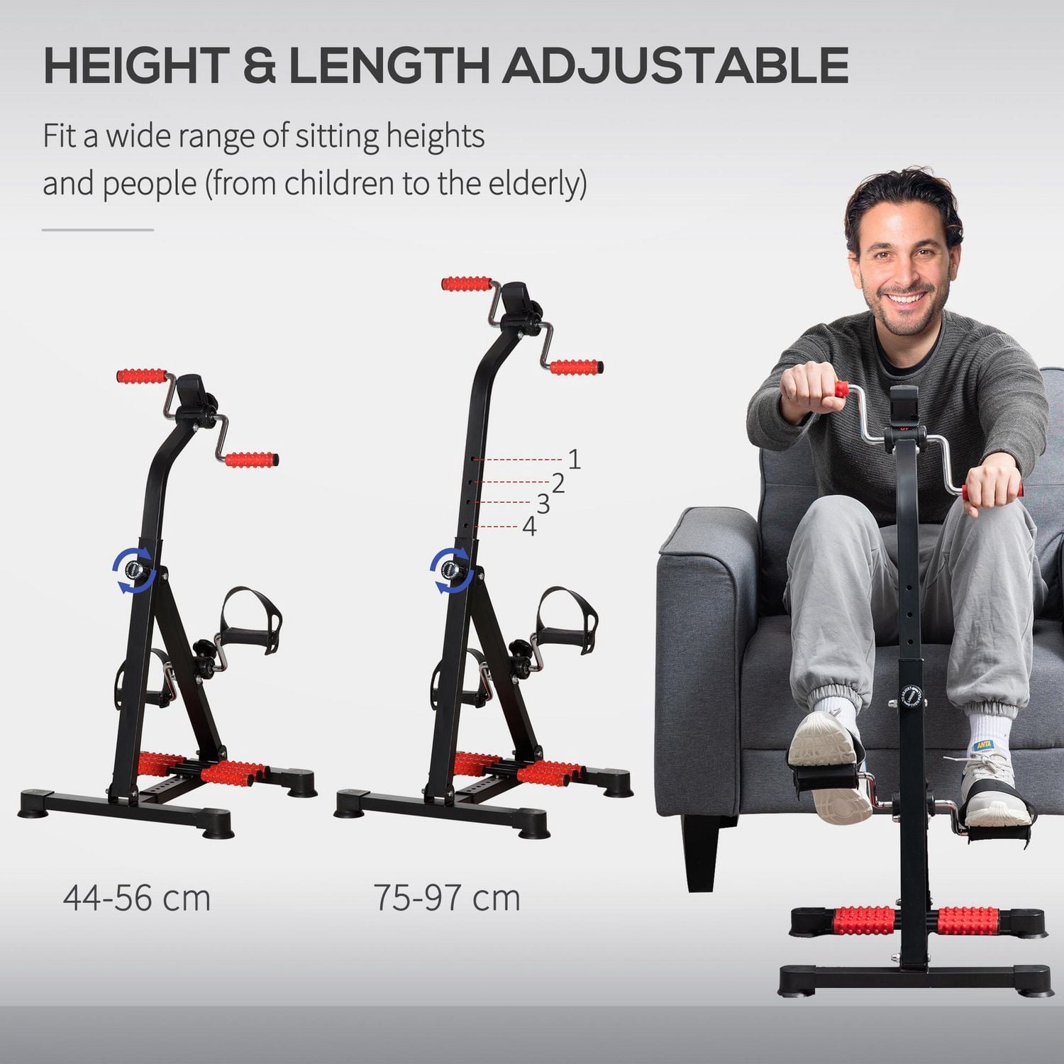 Soozier Pedal Exerciser Rehabilitation Exercise Bike for Seniors and Elderly