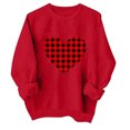 thumbnail image 2 of TIMIFIS Chandails en Molleton de la Saint-Valentin pour Femmes Chandail Cœur Mode Manches Longues Col Rond - Printemps/été, 2 of 4