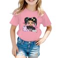 thumbnail image 1 of MEZZALL T-Shirts Graphiques Mignons pour Filles Enfants, Col Rond, Manches Courtes, T-Shirt d'Été Décontracté, T-Shirt Polyvalent pour Bébé Tout-Petit, Tenue Quotidienne, 1 of 5