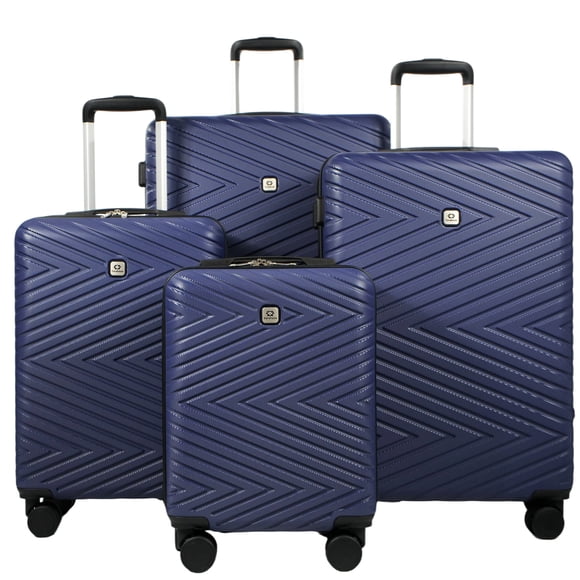 Travelhouse Ensemble de 4 Pcs de Valises Rigides, Valise Rigide Légère avec Cadenas TSA et Roues Pivotantes, Bleu Marine