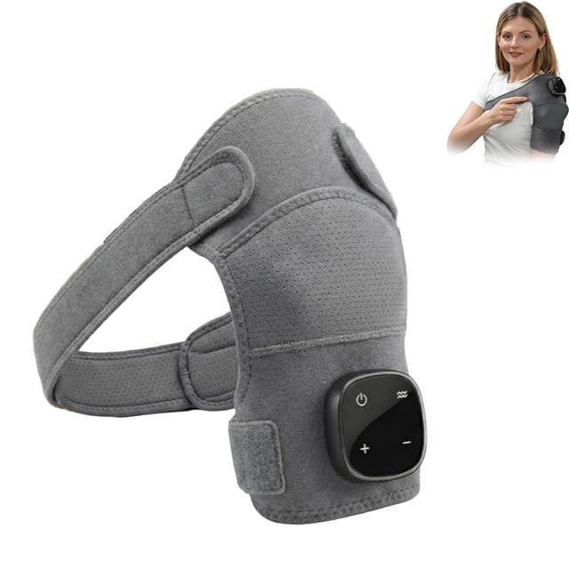 CY5O5ee Shoulders Massager Cordless Shoulder Heating Pad with Massage Compression Adjustable Heating Shoulder Heat Shoulder Brace
