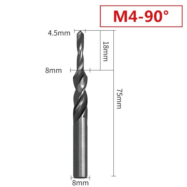90/180 Degree Hss Counterbore Spiral Step Drill Bit For Metal Drillingchamfering