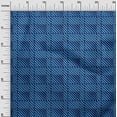 thumbnail image 3 of oneOone Velvet Medium Blue Fabric Diagonal Craft Projects Decor Fabric Printed By The Yard 58 Inch Wide, 3 of 4