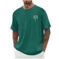 thumbnail image 1 of T-shirts pour Hommes Imprimés Palmier Graphiques T-Shirts Décontractés Été Plage Hawaïenne Manches Courtes Col Rond, 1 of 4