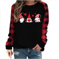 thumbnail image 2 of Meichang Hauts pour Femmes Manches Longues Valentines Day Chemises Mignonnes Imprimé Cœur Blouses Col Rond T-Shirts Décontractés Joyeux Valentines Day Chemises, 2 of 9