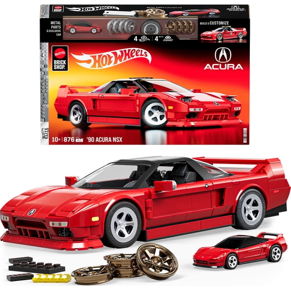 Mattel Brick Shop Hot Wheels ’90 Acura NSX Building Toy (876 Pieces), for Collectors - Walmart Exclusive