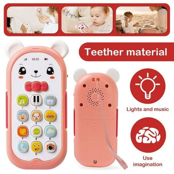 Eigthtail Jouet Cellulaire pour Bébé avec Lumières & Musique Chanter & Compter Jouet Musical pour 6-9 6-12 12-24 Mois Apprentissage Précoce Jouets Éducatifs Cellulaire Cadeaux pour Tout-Petits 1 2 3 Ans B