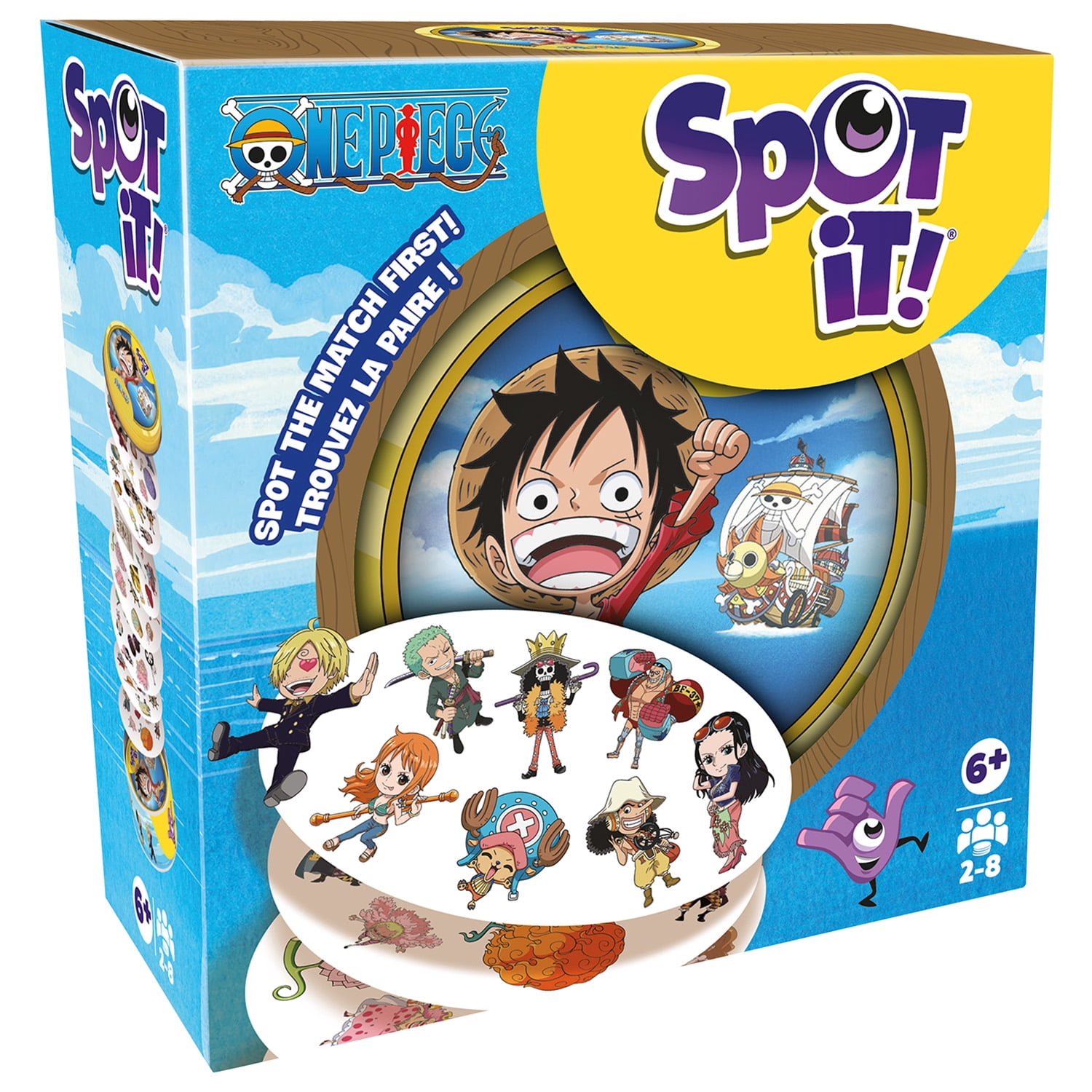 Spot It! One Piece Card Game – Multilingual Edition – Fast-Paced Matching Game – Box, By Asmodee/Zygomatic