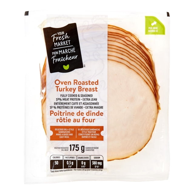 Your Fresh Market Oven Roasted Turkey Breast, 175 g, sliced
