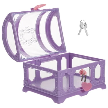 MasteelfCA Boîte de Pirate en Plastique Jouet Coffre au Trésor Boîte Petit Coffre au Trésor de Pirate Cadeau de Fête