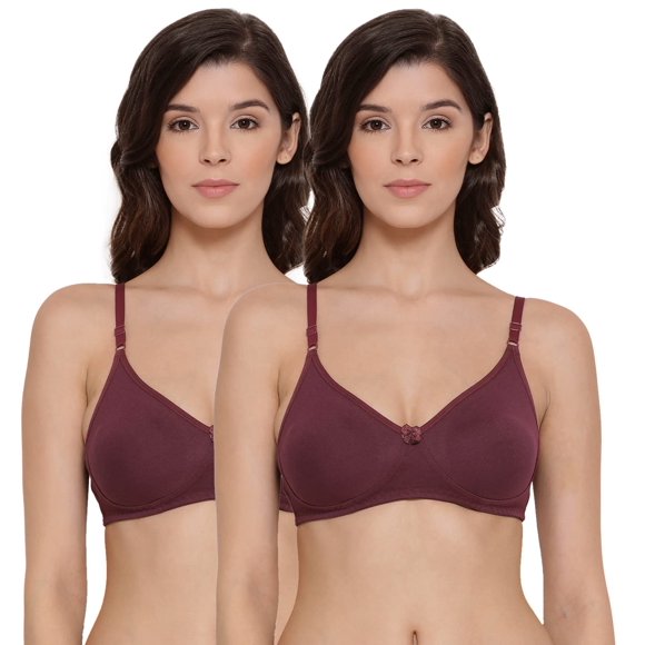 Lyra Women'S Non-Padded T-Shirt Bra-511 T-Shirt Bra 511_2Pc_Wine_40B