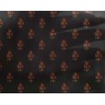 thumbnail image 5 of oneOone Georgette Viscose Rust Brown Fabric Block Craft Projects Decor Fabric Printed By The Yard 42 Inch Wide-FQ, 5 of 5