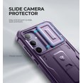 thumbnail image 3 of Dexnor for Samsung Galaxy S24 Plus Case with Built-in Slide Camera Cover & Screen Protector & Kickstand, Shockproof Rugged Case Full-Body Bumper Protective Cover for Galaxy S24 Plus 2024, Purple, 3 of 7