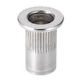 thumbnail image 4 of Unique Bargains #10-32 Écrous à Rivets en Alliage d'Aluminium, Tête Plate Moletée, Écrou à Insert Fileté Argent 100 Pcs, 4 of 5