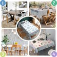 thumbnail image 5 of Merry Christmas Table Cloth Wrinkle Resistant Washable Tablecolths Table Covers Winter Snowflake Tablecloth for Christmas Background Indoor Outdoor Birthday Rectangle,60x84inches, 5 of 5