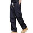 thumbnail image 1 of Cameland Men's Cargo Pants Plus Size Multiple Pockets Straight Leg Work Pant Leisure Loose Combat Trousers, 1 of 2
