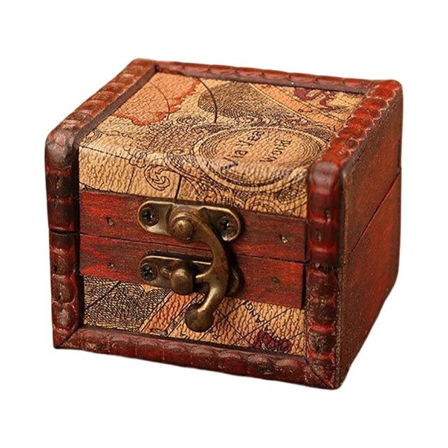 Xuanheng Rustic En Box with Lock Handmade Lockable Box Holder Jewellery Trinket Box for C